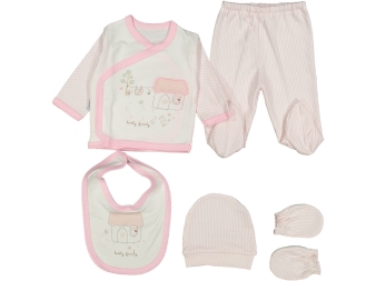 KIZ 1/3 AY EV NAKIŞLI 5'Lİ ZIBIN SET 