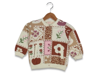 KIZ 1/6 YAŞ PACTHWORK DESEN TEK HIRKA 