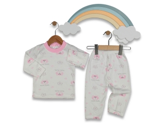 UNİSEX 1/3 YAŞ YILDIZLI KOALA RAPORLU PİJAMA TAKIM