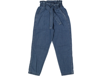 KIZ 8/12 YAŞ BELİ LASTİKLİ KOT PANTOLON 