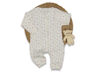 UNISEX 1/6 AY KÜÇÜK LALE MANŞETLİ TULUM 