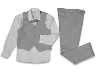 ERKEK 10/13 YAŞ BUHARA 3 DÜĞME ZİNCİRLİ YELEKLİ TAKIM