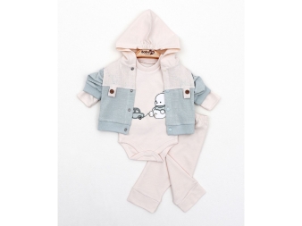 ERKEK 3/9 AY AYICIKLI 3LÜ KAPŞONLU TAKIM