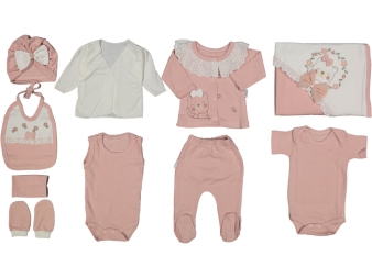 KIZ 1/6 AY SÜSLÜ FİYONKLU AYI NAKIŞLI 10 LU SET