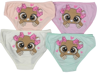 KIZ 8/9  YAŞ KARIŞIK BASKILI SLİP KİLOT