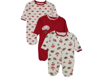 UNISEX 3/9 AY ÇITÇITLI MANTAR BASKILI TULUM