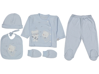 UNISEX 1/3 AY MÜZİSYEN AYI 5LI ZIBIN SET