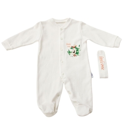 KIZ BEBEK  KUŞ BASKILI ÖNDEN ÇITÇITLI TULUM 