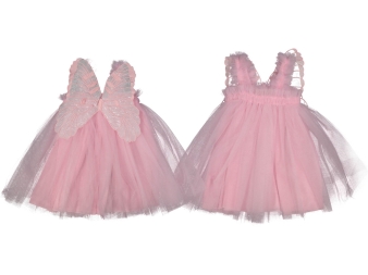 KIZ 2/5 YAŞ KANATLI TÜLLÜ ELBİSE 