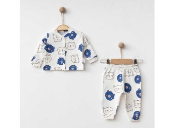 UNISEX 3/9 AY YENİ AYICIK PİJAMA TAKIM 