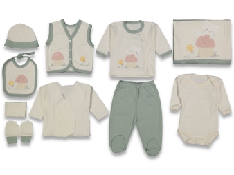 UNISEX 1/3 AY MANTARLI 10LU SET