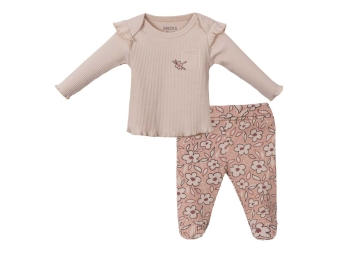 KIZ 3Ay/6 AY HANA ÇİÇEKLİ PATİKLİ 2LI TKM