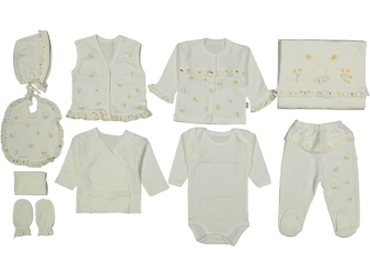 KIZ 1/3 AY FIRFIRLI ÇİÇEKLİ 10LU ZIBIN SET