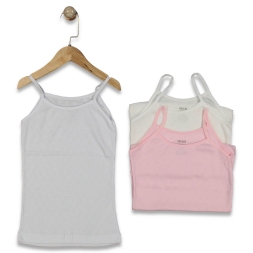 KIZ 4/5 YAŞ KIZ JAKARLI İP ASKI ATLET