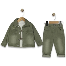 ERKEK 2/5 YAŞ CEP KAPAKLI KOT RENKLİ 3 LÜ TAKIM