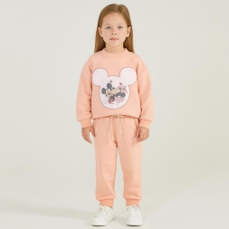 KIZ 3/6 YAŞ MEVSİMLİK MİKİ BASKI NAKIŞLI TAKIM