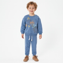 ERKEK 6/24 AY MEVSİMLİK KUALA BASKILI BEBEK TAKIM