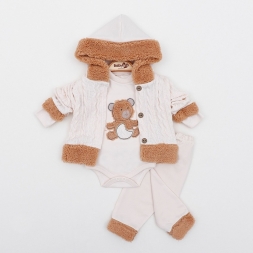 ERKEK 3/9 AY TRİKO 3LÜ KAPŞONLU TAKIM