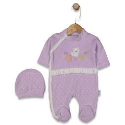 BEBE 3/6 AY KEDİ KADİFE TULUM