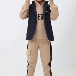 ERKEK 7/10 YAŞ YELEKLİ 3LÜ ERKEK TAKIM