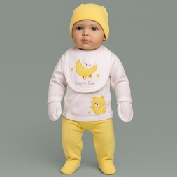 KIZ 1/3 AY SEVİMLİ TRENDEKİ AYICIK 5 PARÇA ZIBI