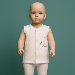 UNISEX 3/12 AY SEVİMLİ ZÜRAFA NAKIŞLI YELEK