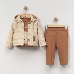 ERKEK 9/18 AY KAPİTONE CEKETLİ ERKEK 3 LÜ TAKIM