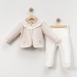 KIZ 9/18 AY KAZAYAĞI CEKETLİ 3 LÜ TAKIM