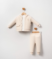 BELEMİR - 7000 / Kapüşonlu 3\'lü Cute Explorer Takım