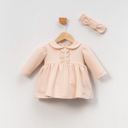 BELEMİR - 7005 / Bandanalı Dantel Detaylı Elbise