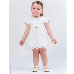 KIZ 9/18 AY  KALPLİ İNCİLİ ELBİSE