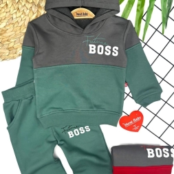 ERKEK 2/5 YAŞ FUTURE BOSS BASKILI 3İP TAKIM