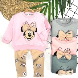 KIZ 9/24 AY FİYONK FARE KAFA ŞARDONLU 2\'Lİ TAKIM