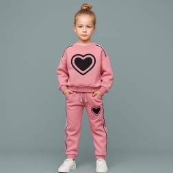 KIZ KIZ/KIZ AY KALP BASKILI ŞARDONLU 2\'Lİ TAKIM