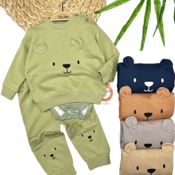 ERKEK 6/18 AY AYI SURATLI BADİLİ 3LÜ TAKIM