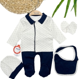 ERKEK 0/3 AY NOKTALI ÇITÇITLI 4 ZIBIN TAKIM