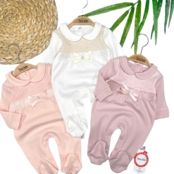 KIZ 0/6 AY PATİKLİ KURDELA FİYOKLU TAŞLI TULUM