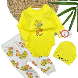 ERKEK 3/12 AY TWEET KUŞ BASKILI 2Lİ TAKIM