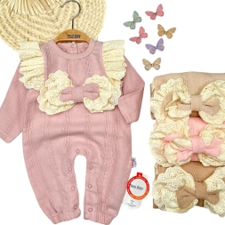 KIZ 3/12 AY KBÜYÜK FİYONKLU DANTELLİ UZUN KOLLU TU