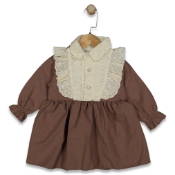 ERKEK 1/4 YAŞ YAKA FIRFIRLI DÜĞMELİ ELBİSE