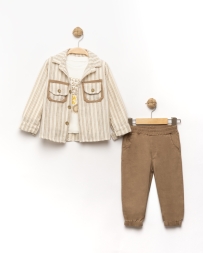 CEPLİ ÇİZGİLİ GÖMLEKLİ TAKIM