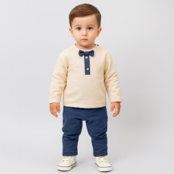 ERKEK 9/18 AY PAPYONLU DÜĞMELİ TAKIM