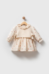 ÇİÇEK BASK. YELEKLİ ELBİSE