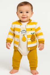 ERKEK ERKEK/ERKEK AY ÇİZGİLİ ARMUT NAKIŞ 3\'LÜ HIRK