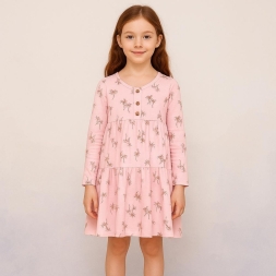 KIZ 2/5 YAŞ DESENLİ ELBİSE