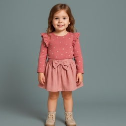 KIZ 6/18 AY YILDIZLI FİYONK ETEKİ TAKIM