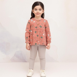 KIZ 6/18 AY KELEBEK DESENLİ KIZ TAKIM