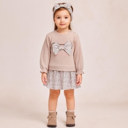 KIZ 6/18 AY BÜYÜK FİYONKLU ETEKLİ BANDANALI KIZ TK