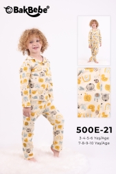 BAKBEBE 500E-21 -DESENLİ ERKEK PİJAMA TAKIMI