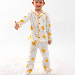 UNISEX 3/6 YAŞ POOH BASKILI PİJAMA TAKIM